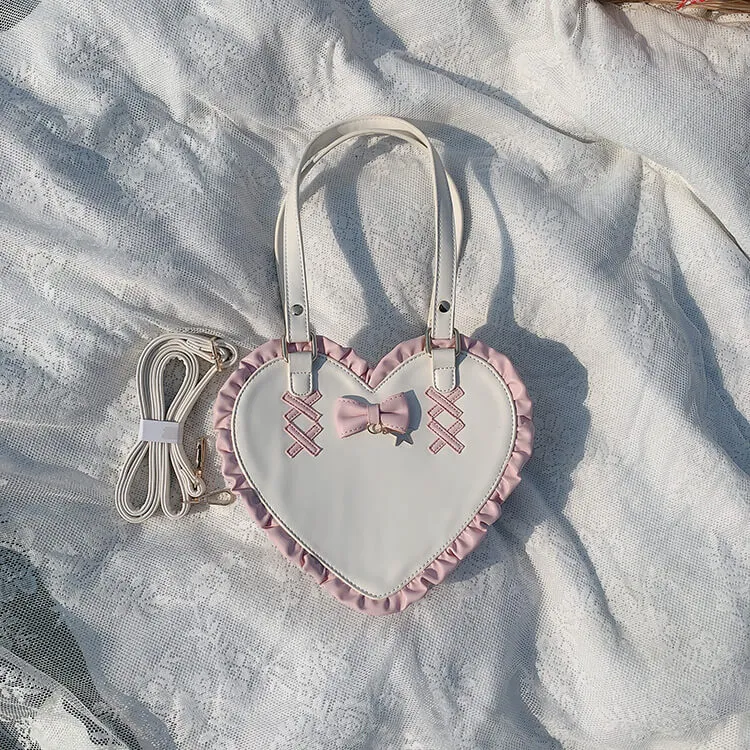 Cute Lace Edge Heart Shaped Bag