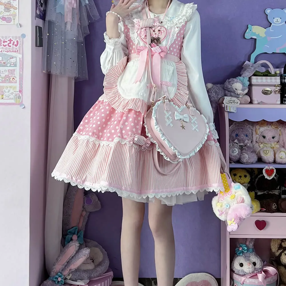 Cute Lace Edge Heart Shaped Bag