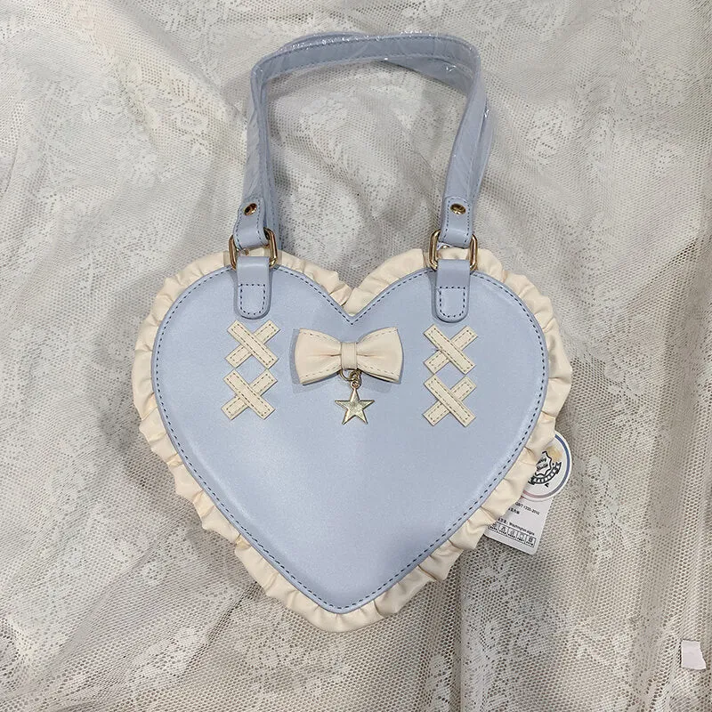 Cute Lace Edge Heart Shaped Bag
