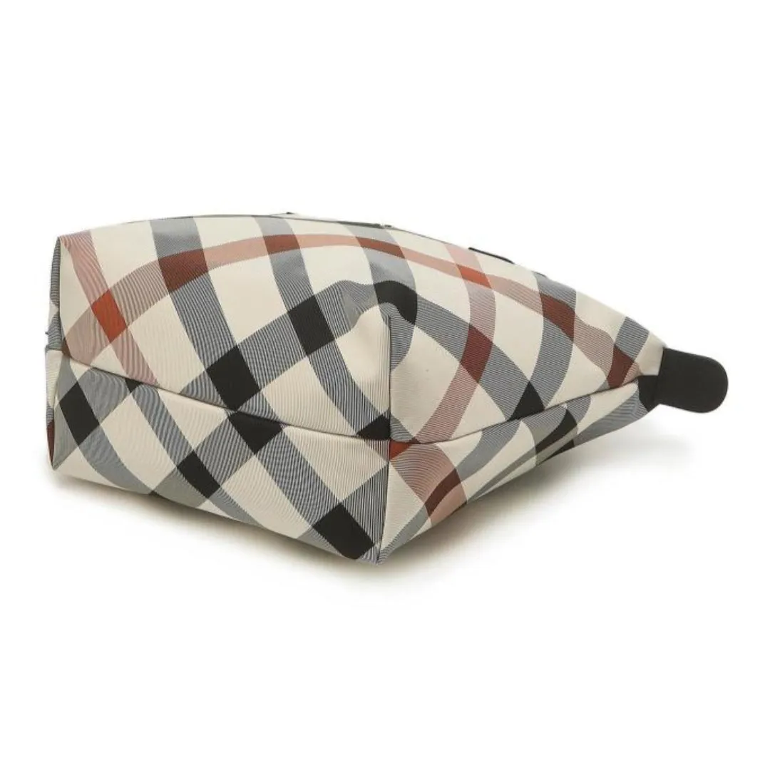 DAKS Beige Diagonal Big Check Lightweight Tote Bag Dark Beige Women's Golf Daily Bag / from Seoul, Korea
