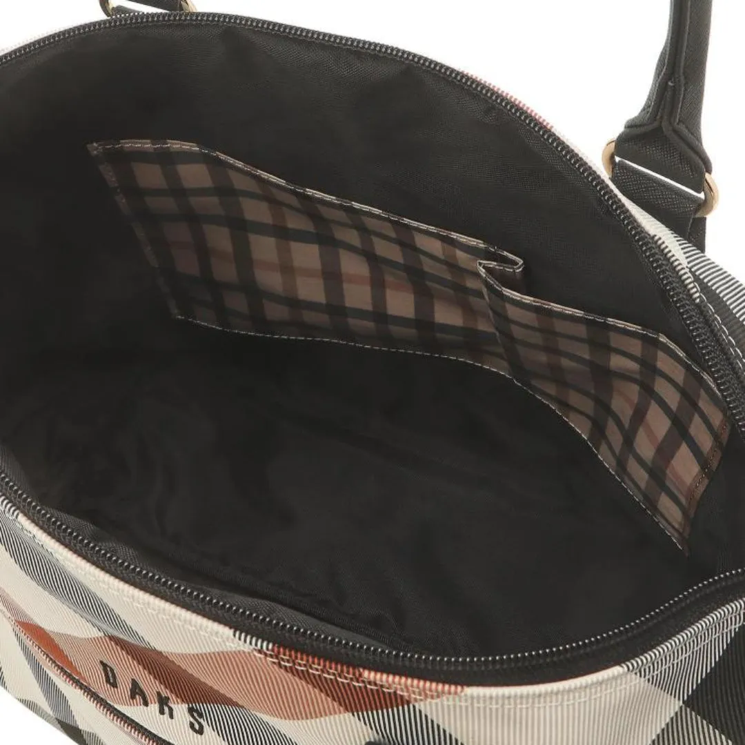 DAKS Beige Diagonal Big Check Lightweight Tote Bag Dark Beige Women's Golf Daily Bag / from Seoul, Korea