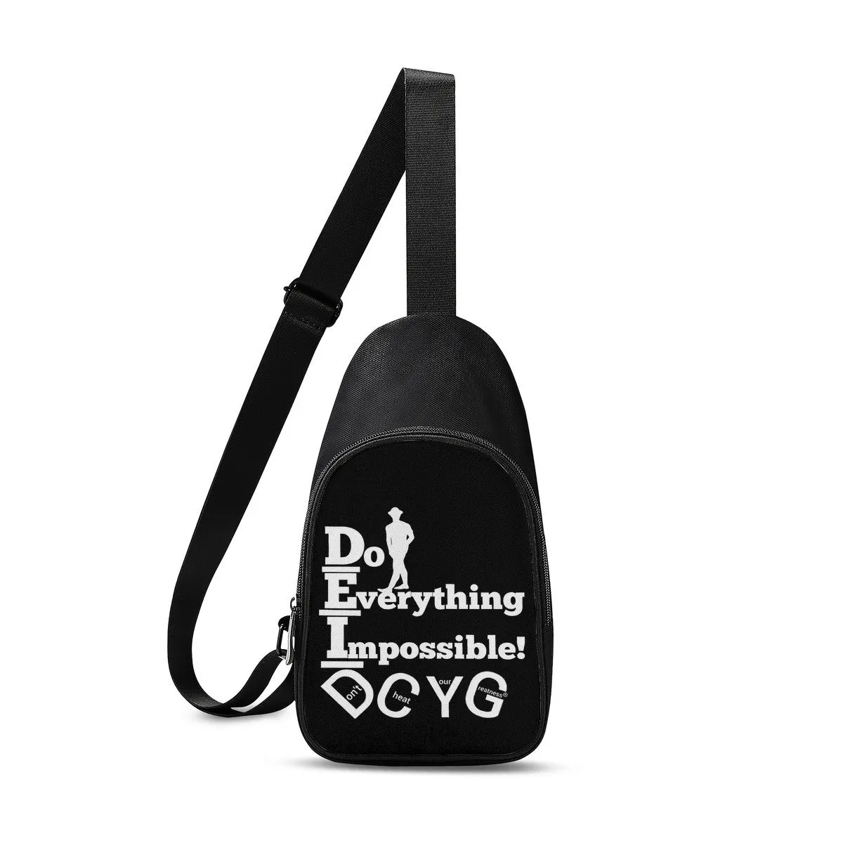 DEI 24 BM White logo & Black Chest Bag