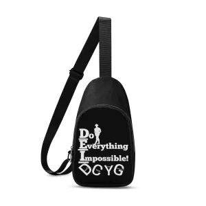 DEI 24 BM White logo & Black Chest Bag