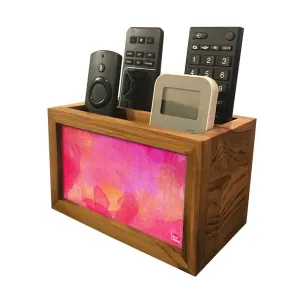 Designer Tv Remote Caddy Organizer For TV / AC Remotes -  Watercolors Pink