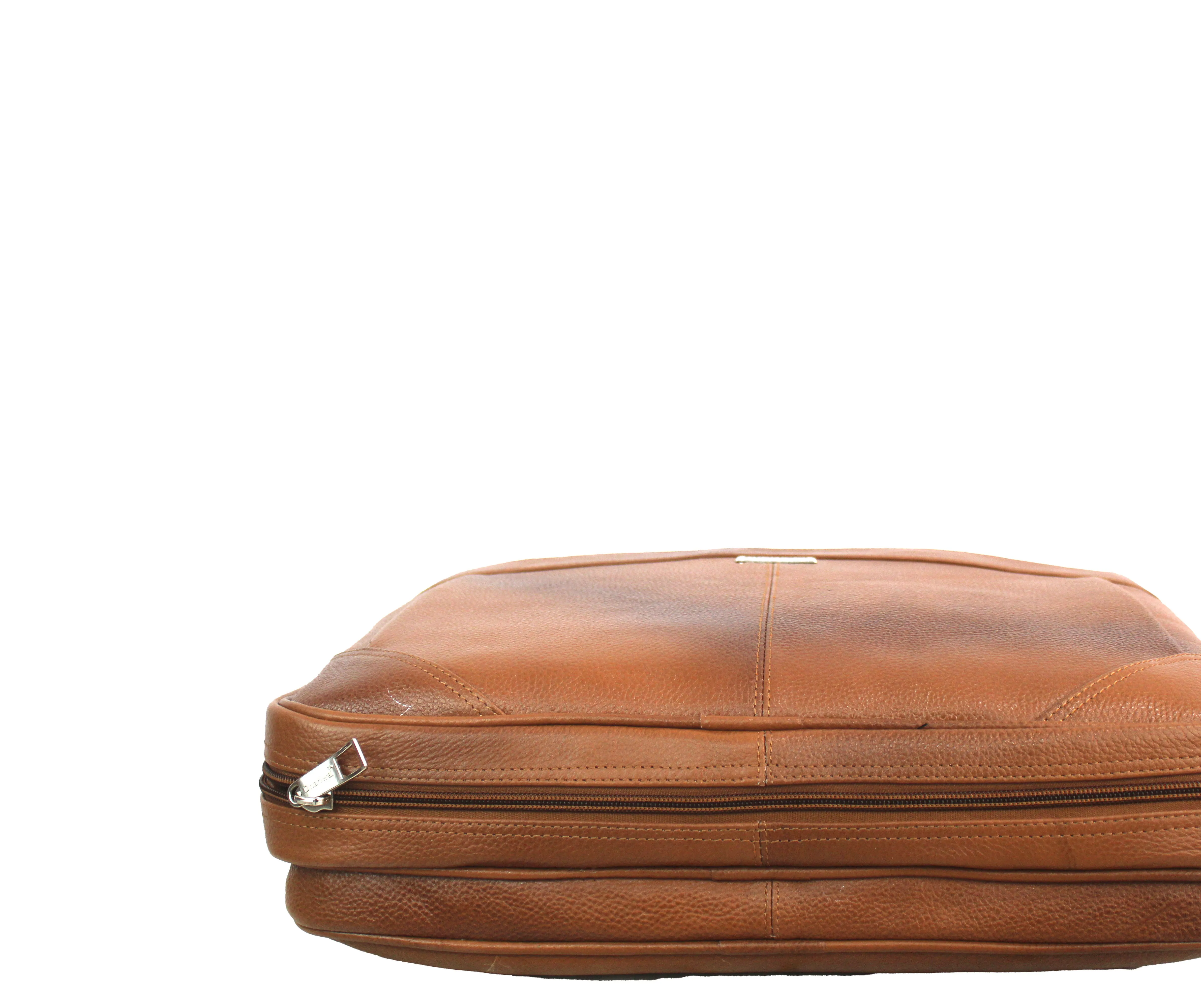 Dhariwal Genuine Leather Laptop Bag File Messenger Bag with Strap upto 15 Inch | Laptop Bag for Men