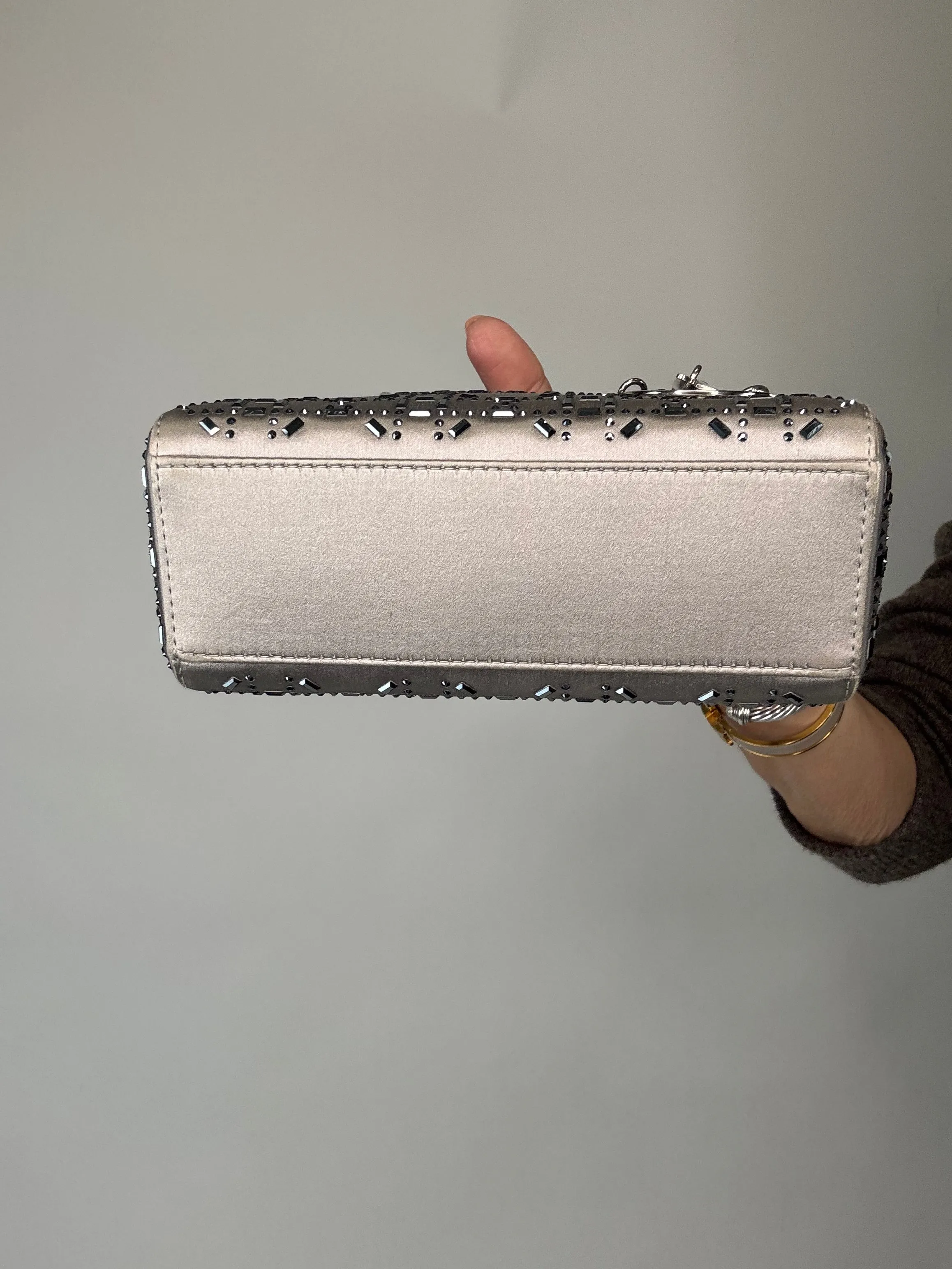 Dior Mini Lady Satin Beaded Bag