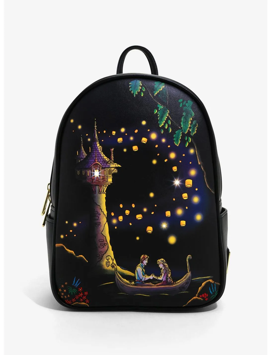 Disney Mini Backpack Cardholder Set Tangled Lanterns Light-Up Loungefly