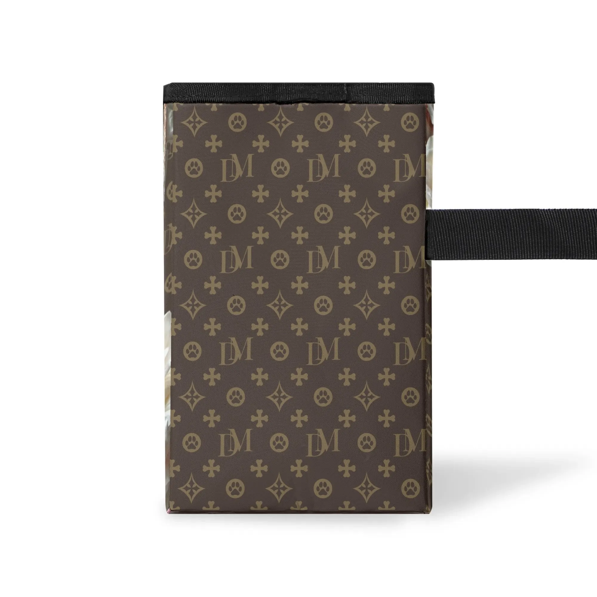 Dog Mom Signature "DM" Motif Champagne Rose Car Organizer