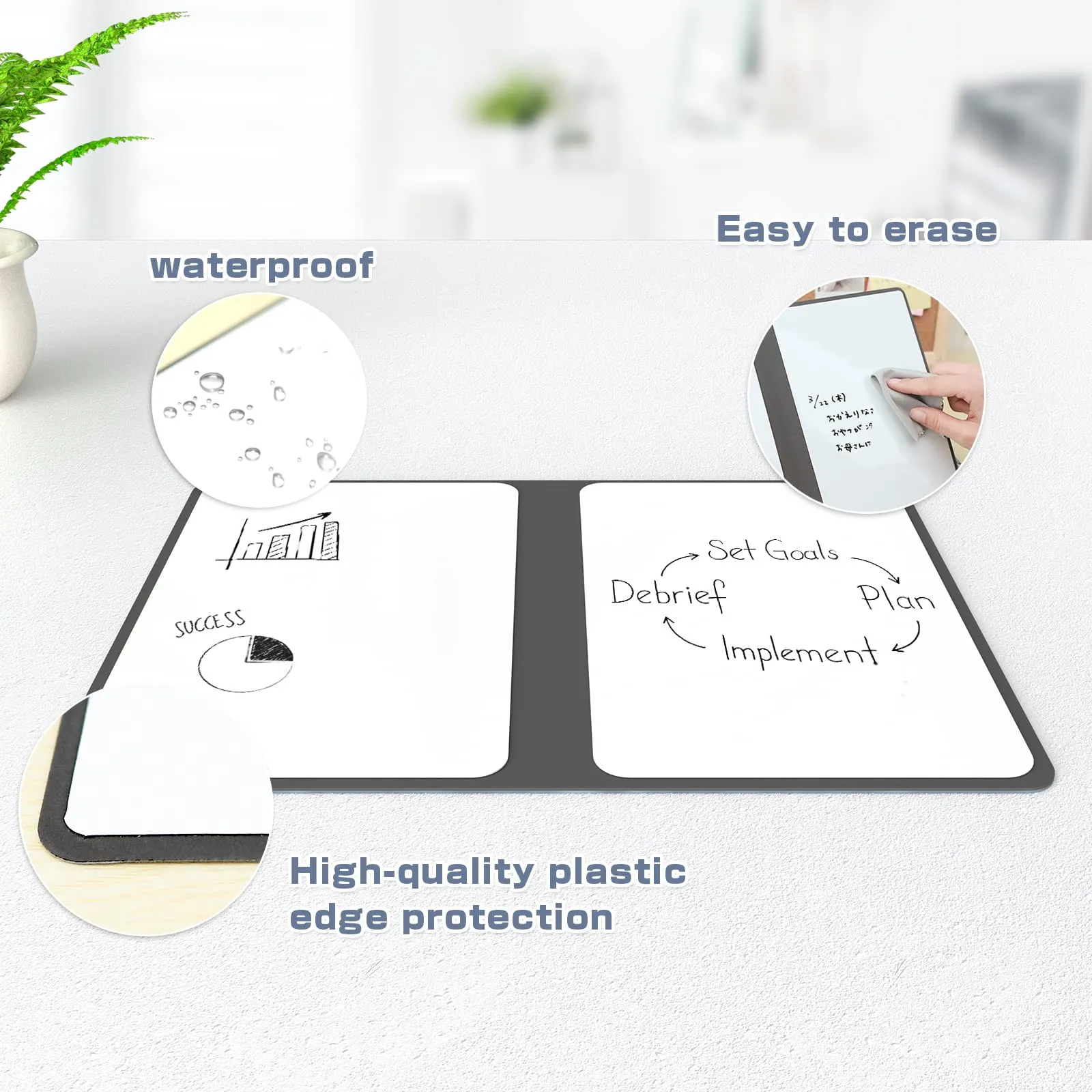 Dry Erase Whiteboard Notebook with Water-Based Marker