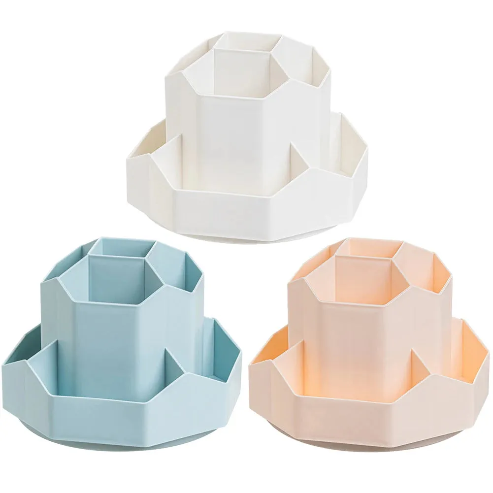 ELMAS 9-Slot Rotating Desk Organizer - Cute Pencil Holder