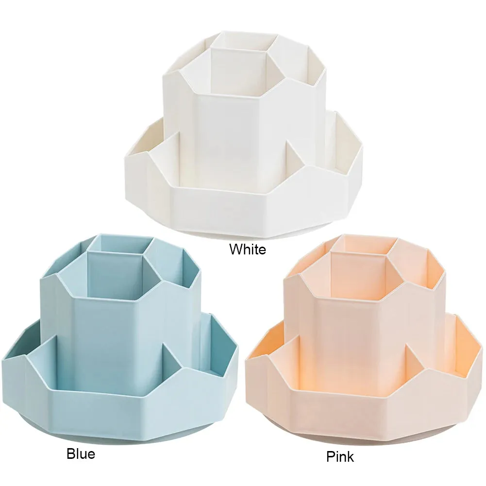 ELMAS 9-Slot Rotating Desk Organizer - Cute Pencil Holder