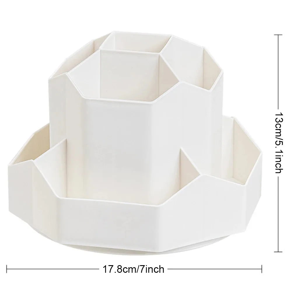 ELMAS 9-Slot Rotating Desk Organizer - Cute Pencil Holder