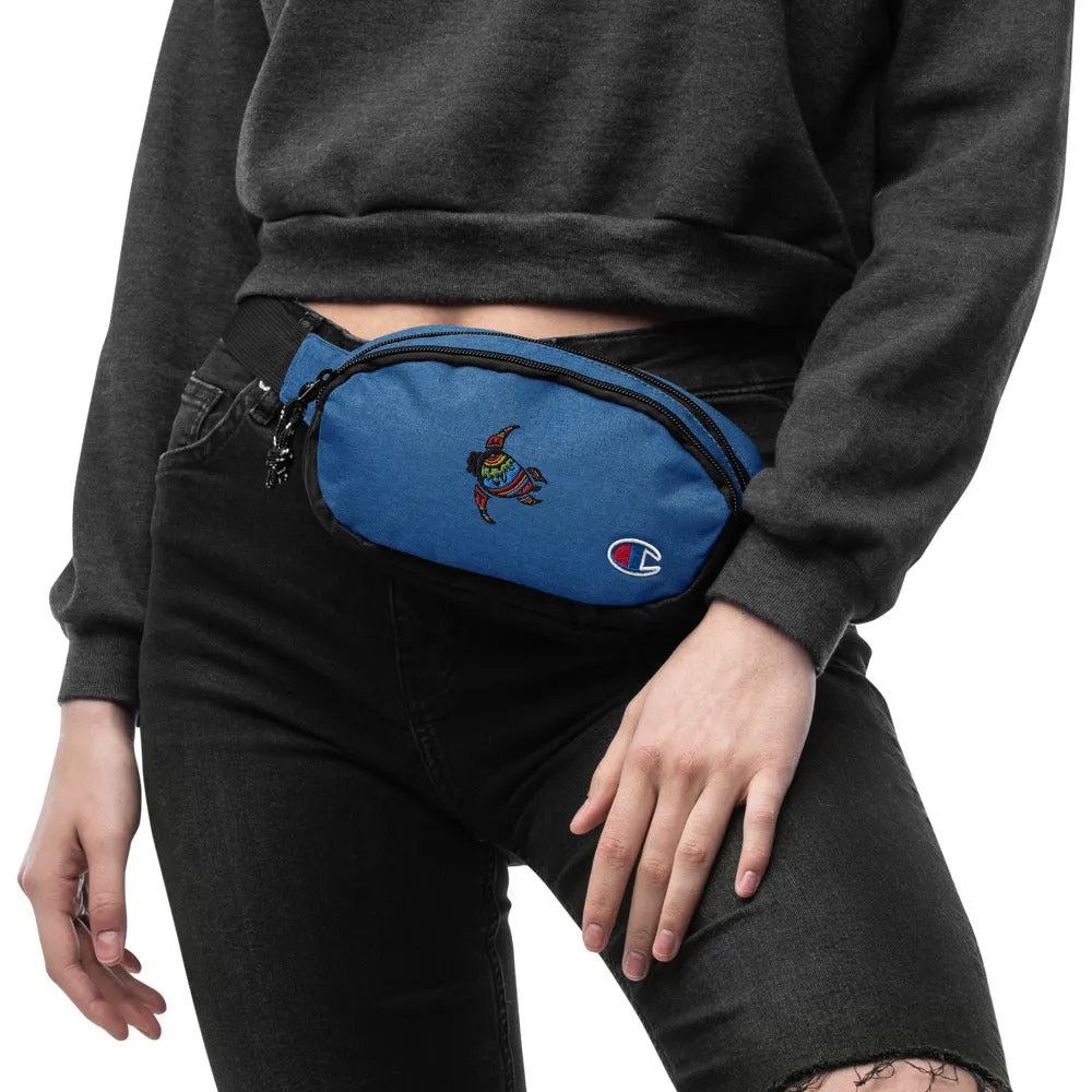 Embrodiered Champion fanny pack Maori Turtle