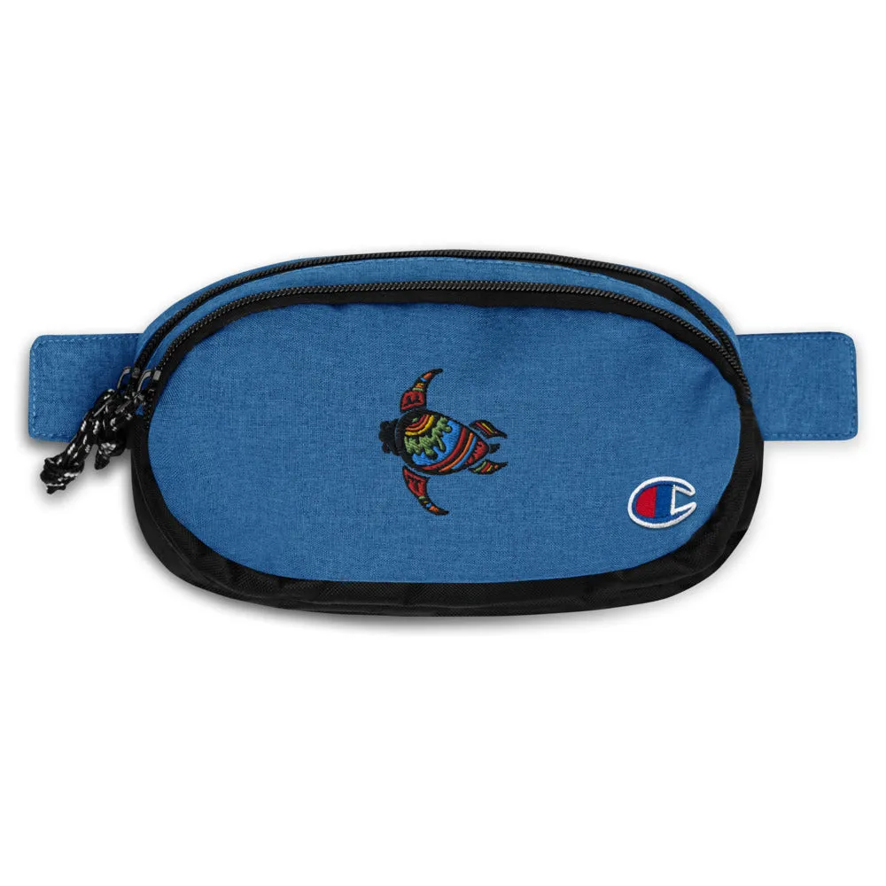 Embrodiered Champion fanny pack Maori Turtle