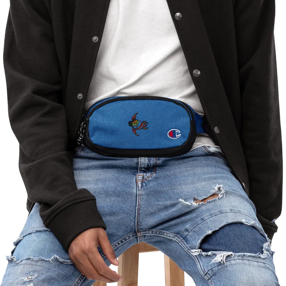 Embrodiered Champion fanny pack Maori Turtle