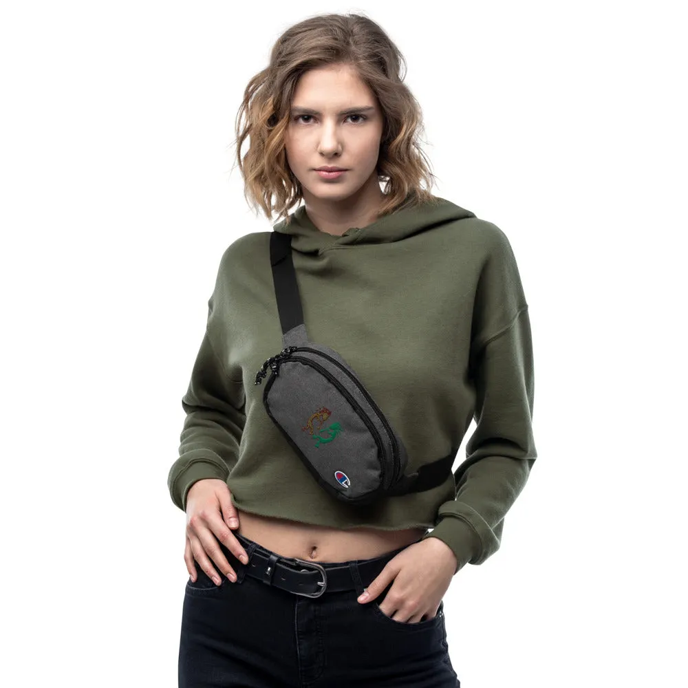 Embroidered Champion fanny pack Kokopelli Twins