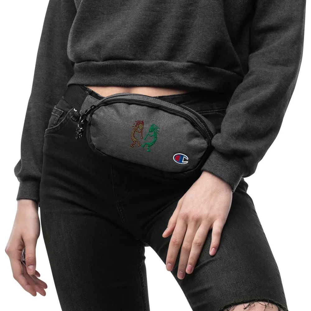 Embroidered Champion fanny pack Kokopelli Twins
