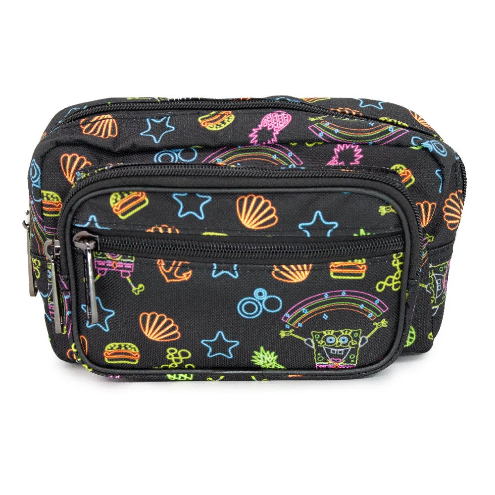 Fanny Pack - SpongeBob Icons Collage Black Multi Neon