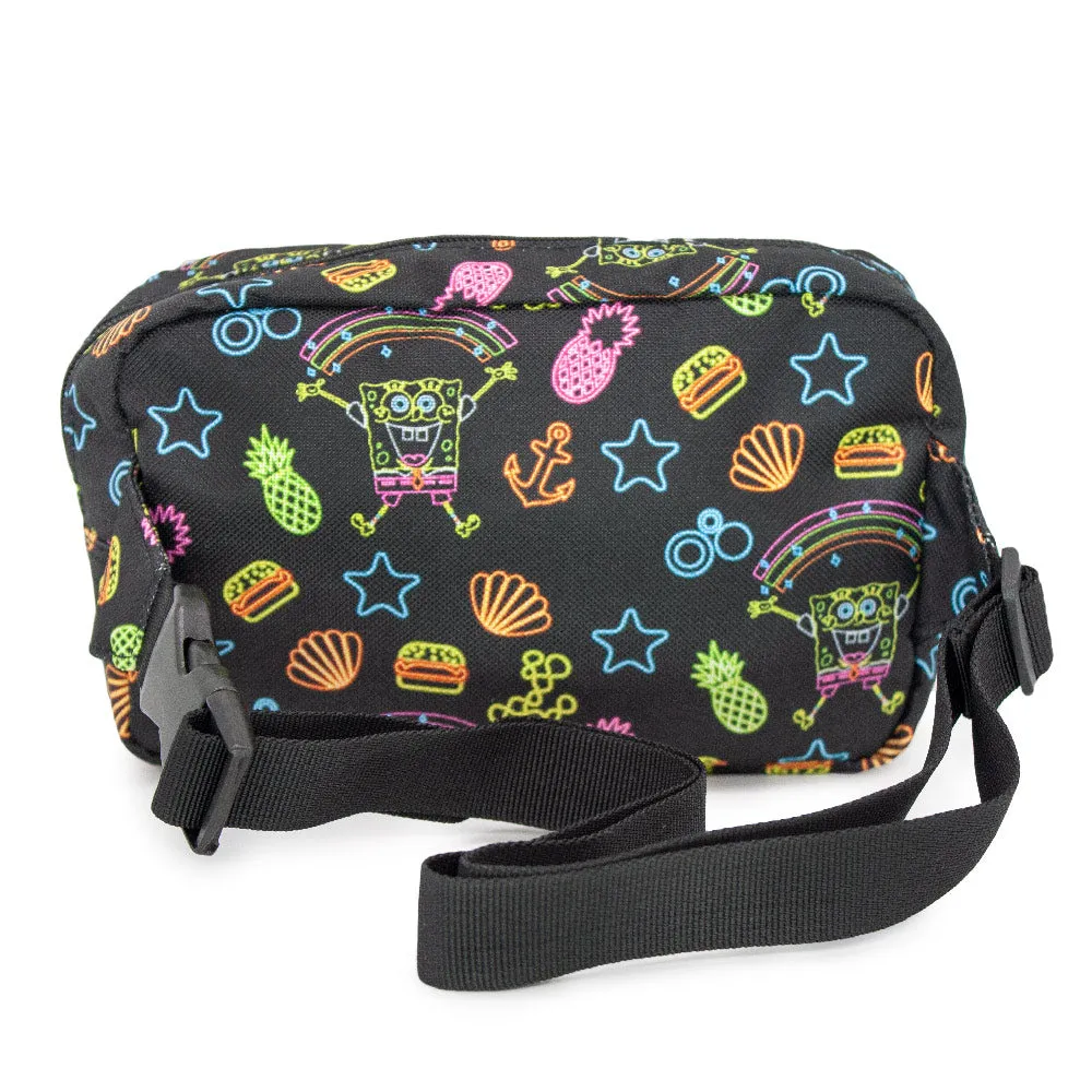 Fanny Pack - SpongeBob Icons Collage Black Multi Neon