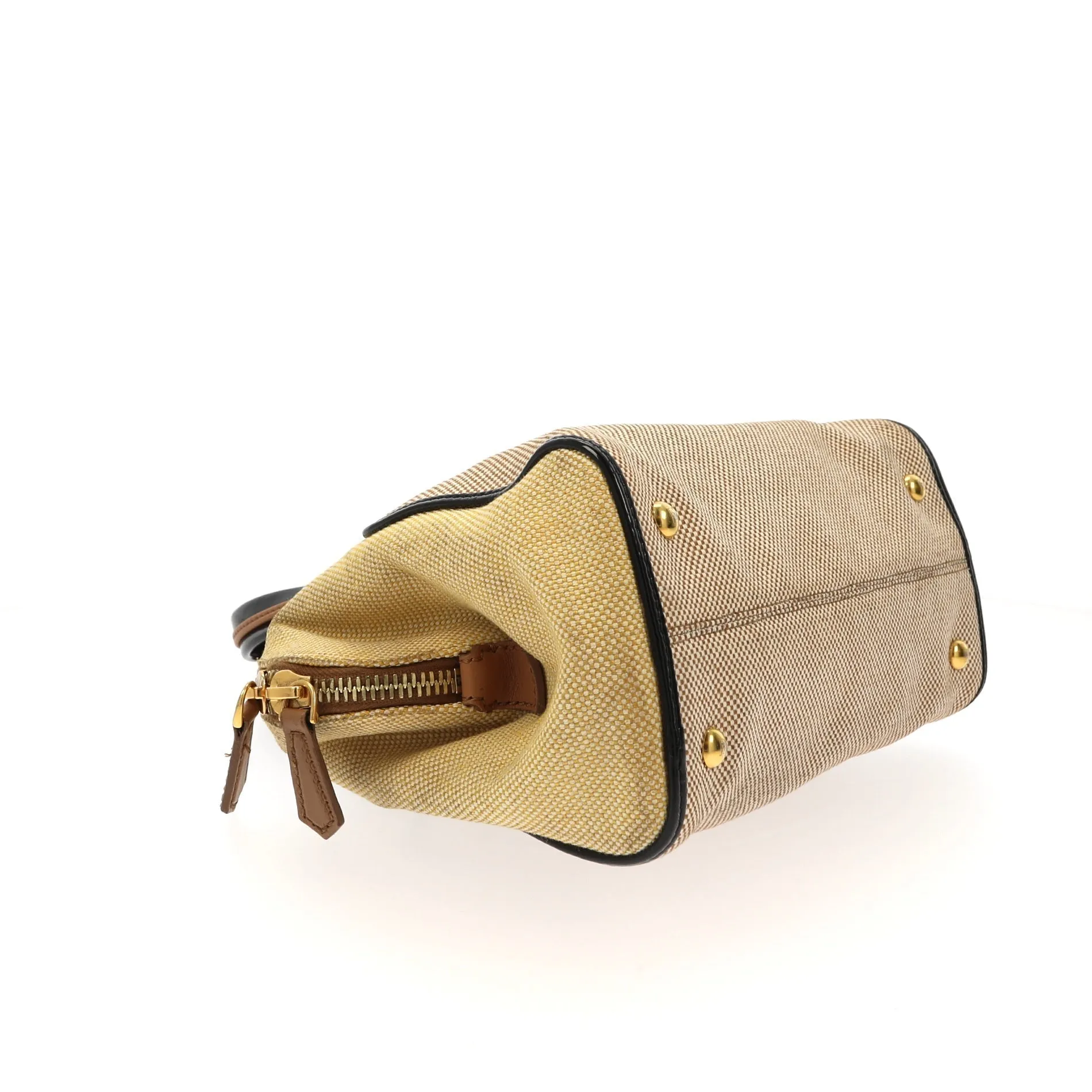 FENDI Chameleon Handbag in Beige Fabric