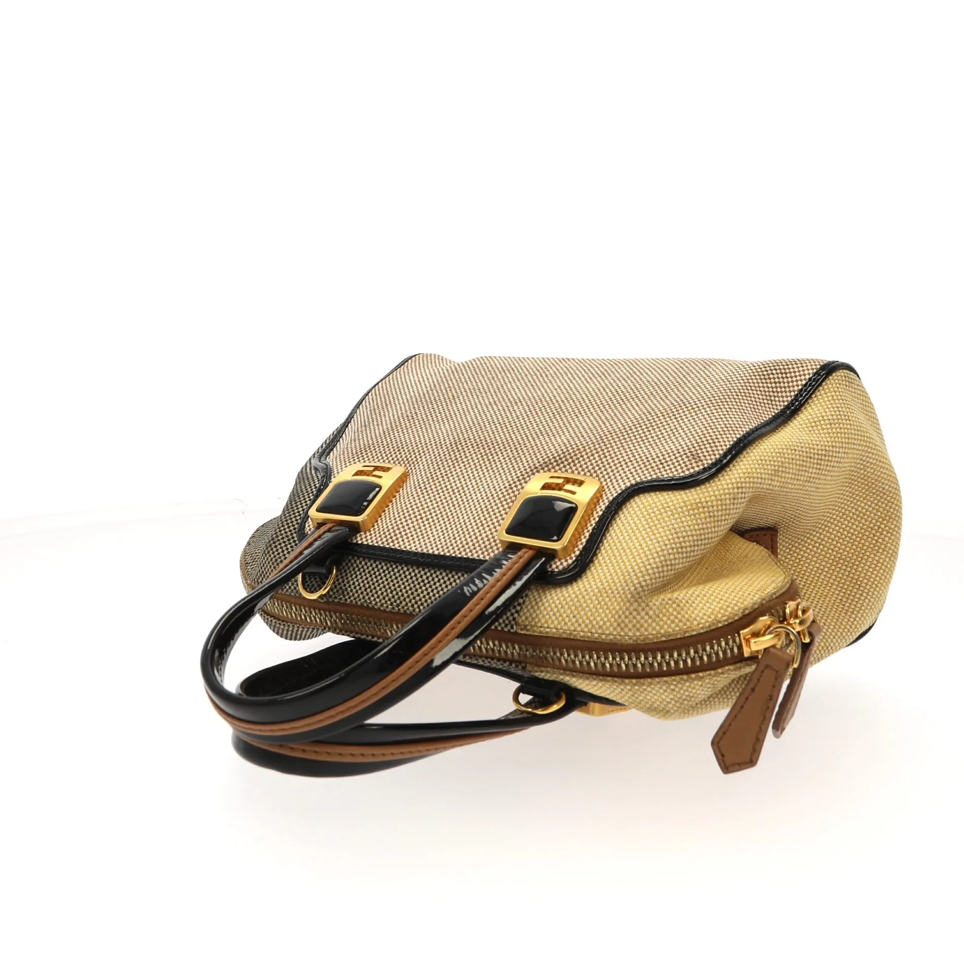 FENDI Chameleon Handbag in Beige Fabric