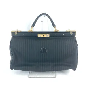 FENDI Handbag Leather / PVC black vintage Doctor Bag Pecan Women Used