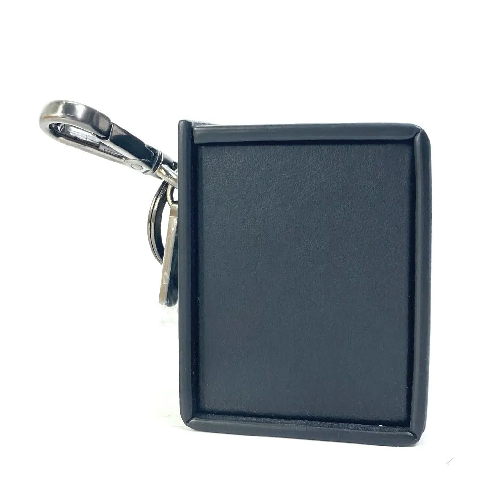 FENDI key ring 7AR894 leather black Mini box MINIBOX Women Used