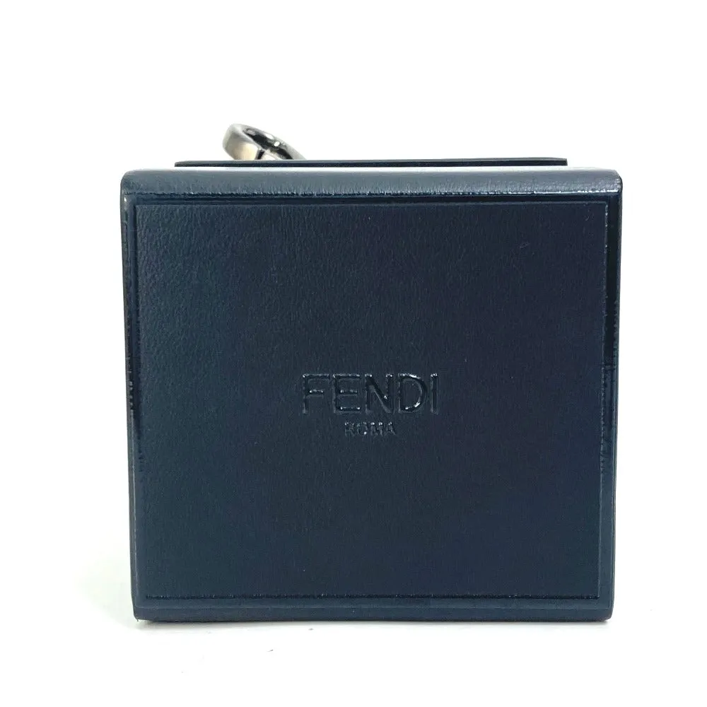FENDI key ring 7AR894 leather black Mini box MINIBOX Women Used
