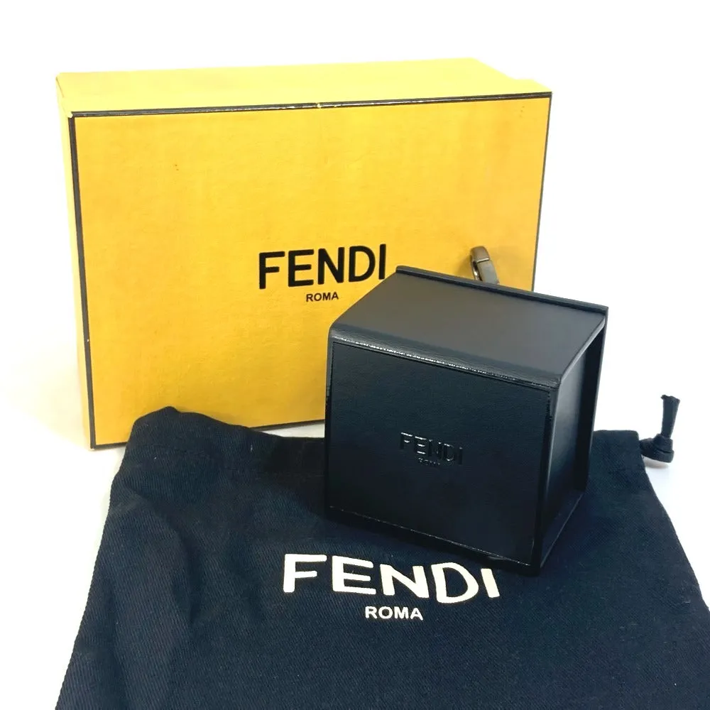 FENDI key ring 7AR894 leather black Mini box MINIBOX Women Used