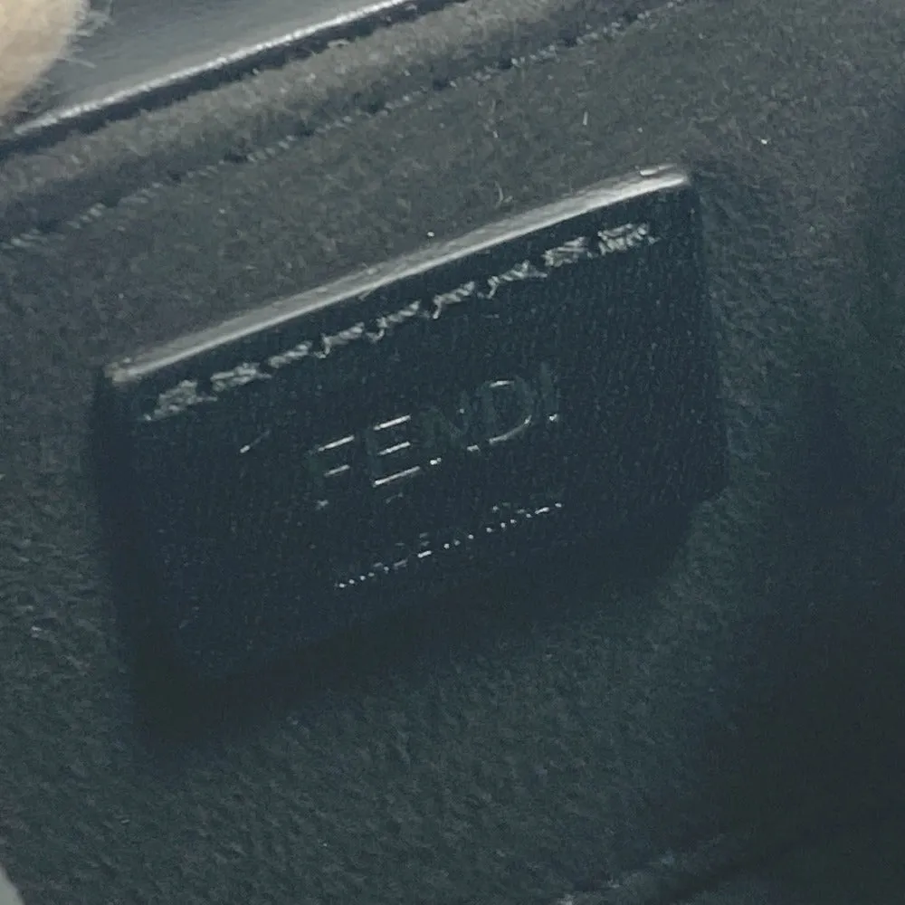 FENDI key ring 7AR894 leather black Mini box MINIBOX Women Used