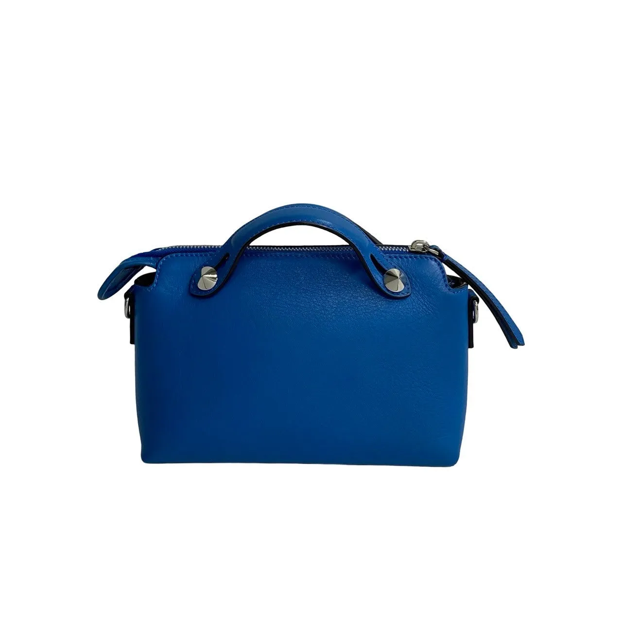 FENDI Shoulder Bag leather blue By the way small