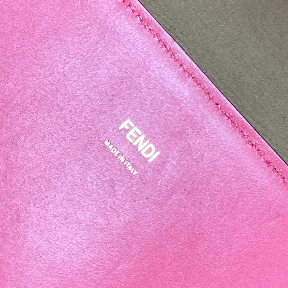 FENDI Tote Bag 8BH386 leather pink Shoulder Bag Sunshine shopper Women Used
