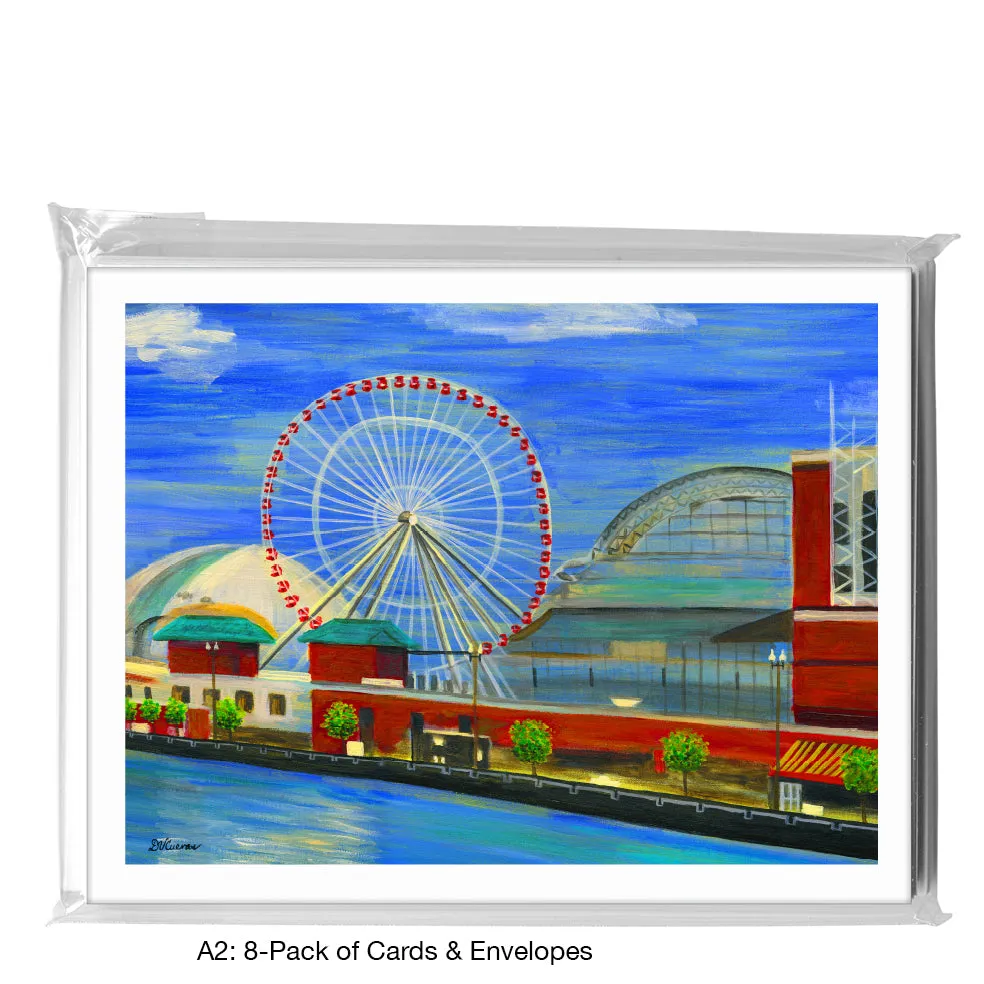 Ferris Wheel, Chicago, Greeting Card (7637)