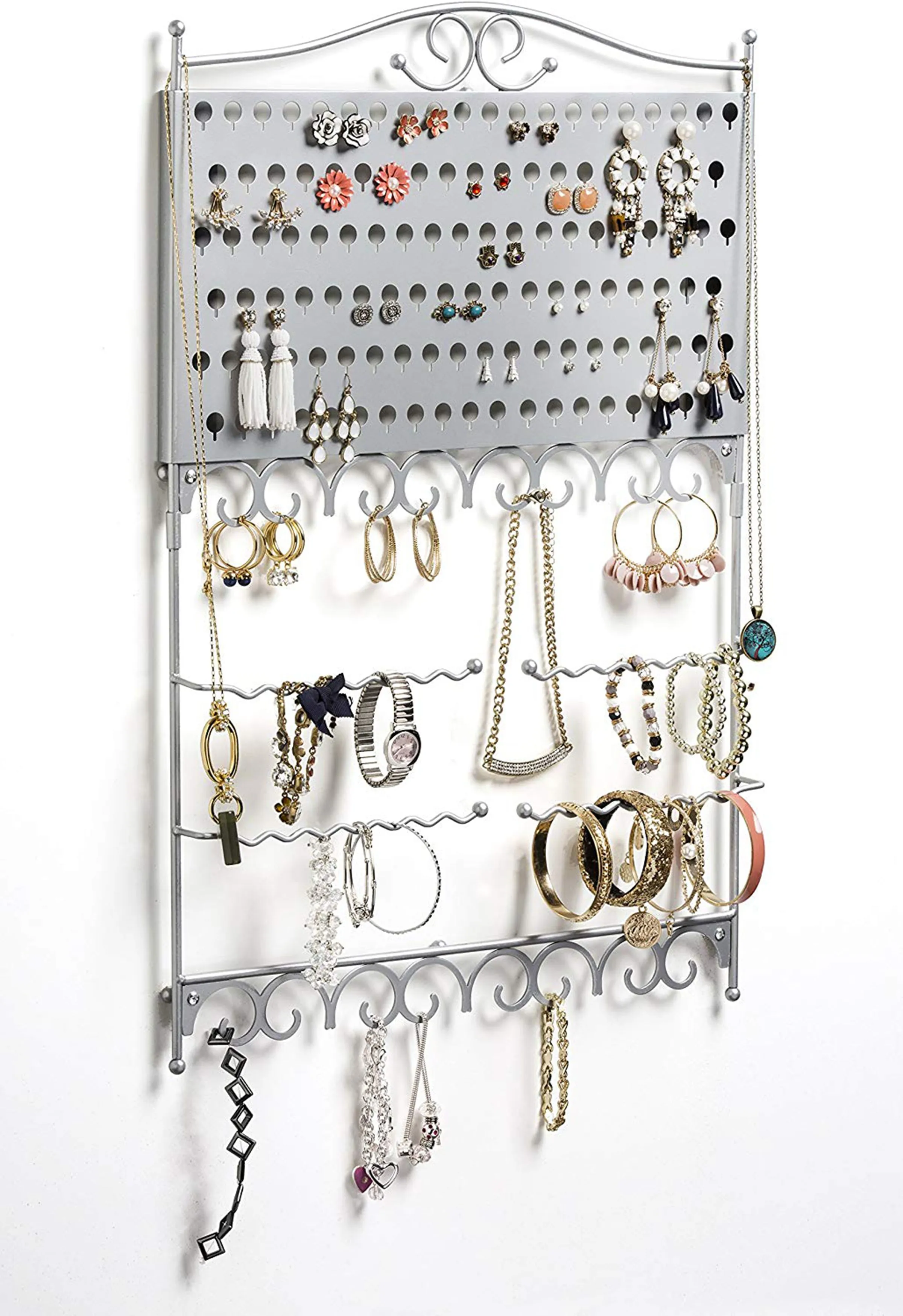 Full Size Wall-Mounted Jewelry & Earring Organizer