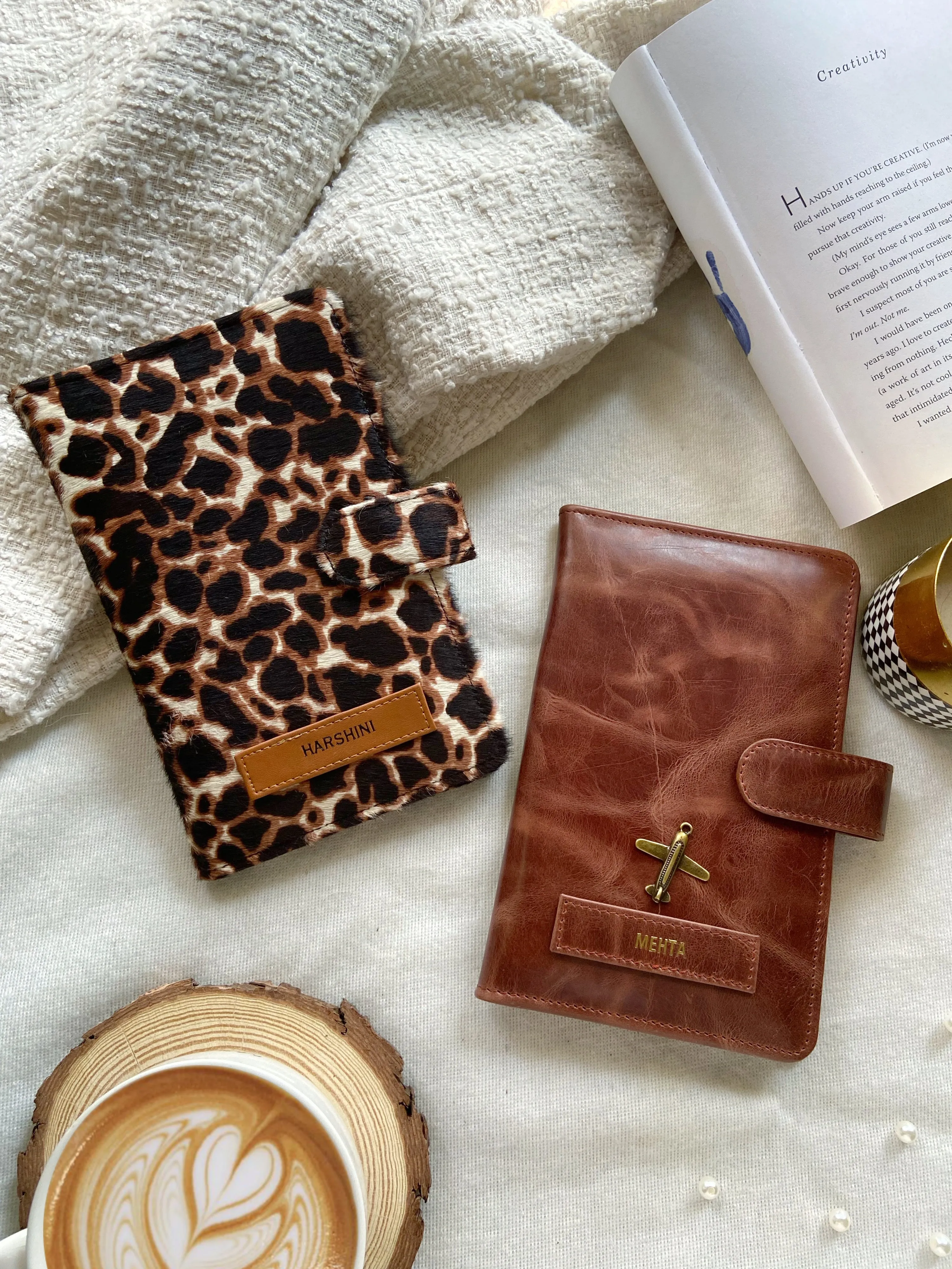 GENUINE LEATHER COUPLE TRAVEL ORGANIZER