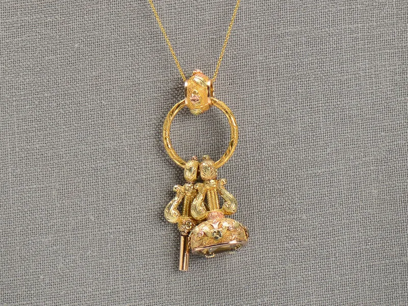 Georgian Lyre Three Gold Fobs
