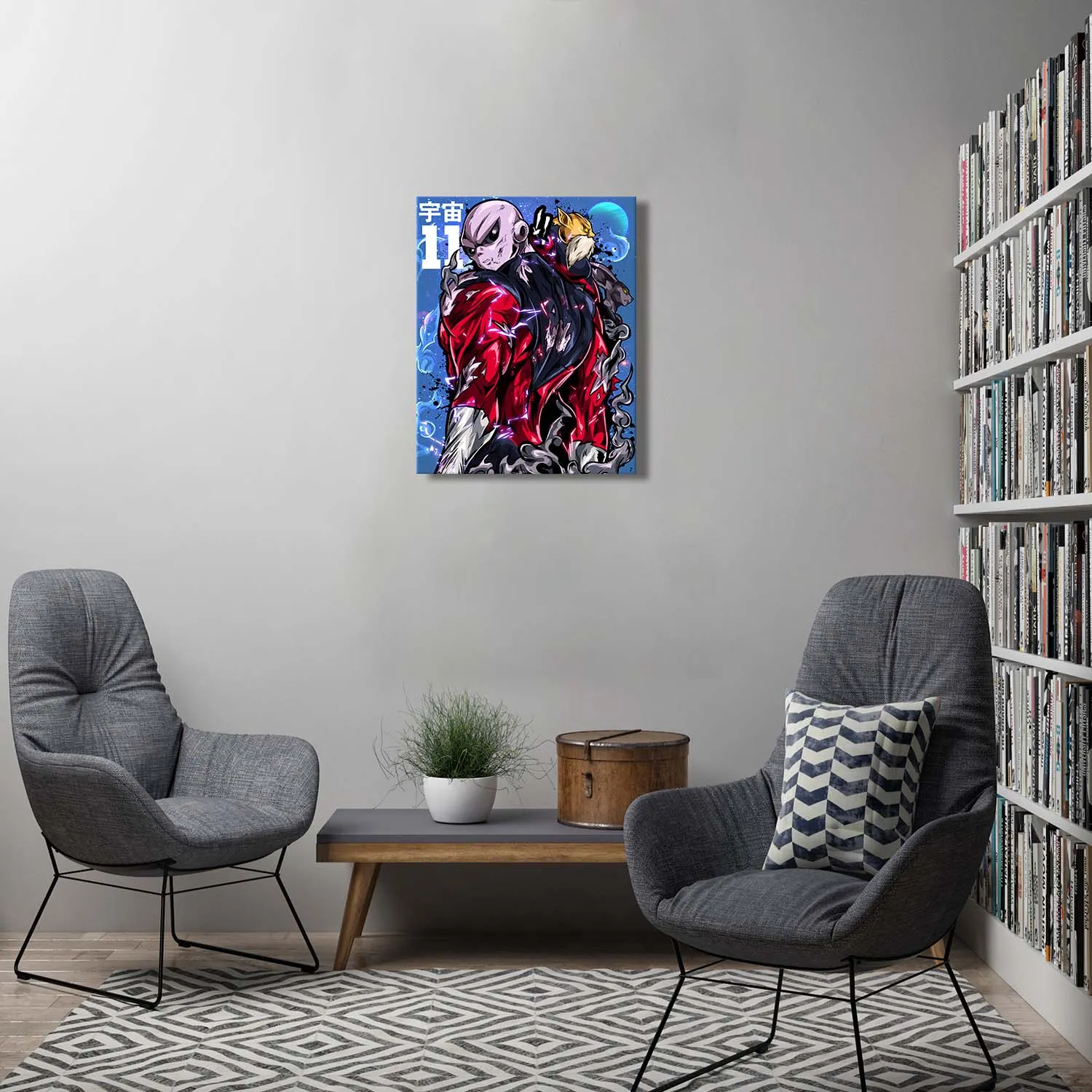 Gray Warrior Canvas Wall Art