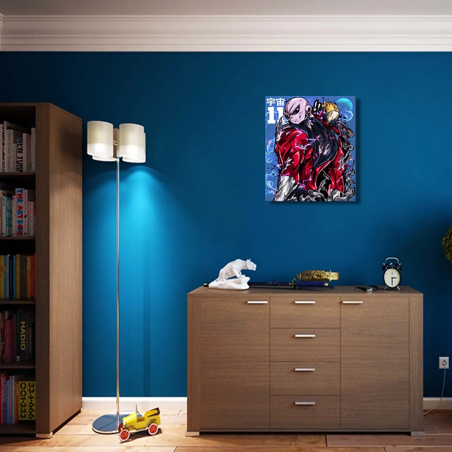 Gray Warrior Canvas Wall Art