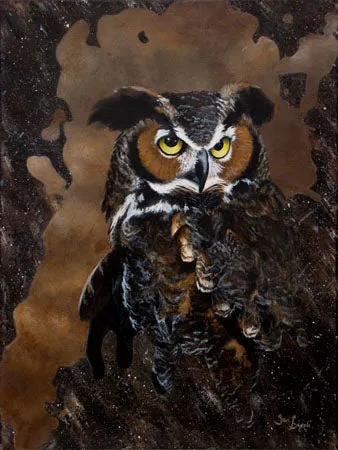 Great Horned Owl (Canvas Print)