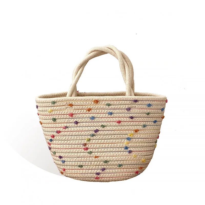 Handbag Women's Colorful Woven Straw