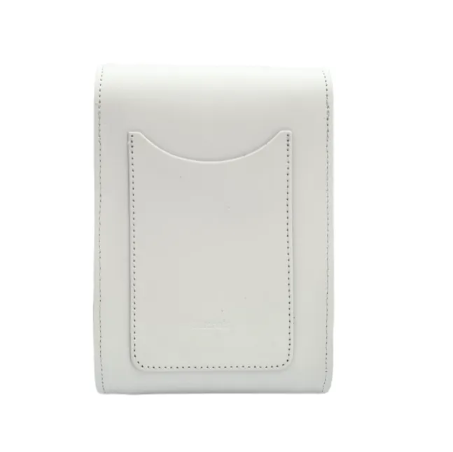 Handmade Leather Festival Phone Bag - White
