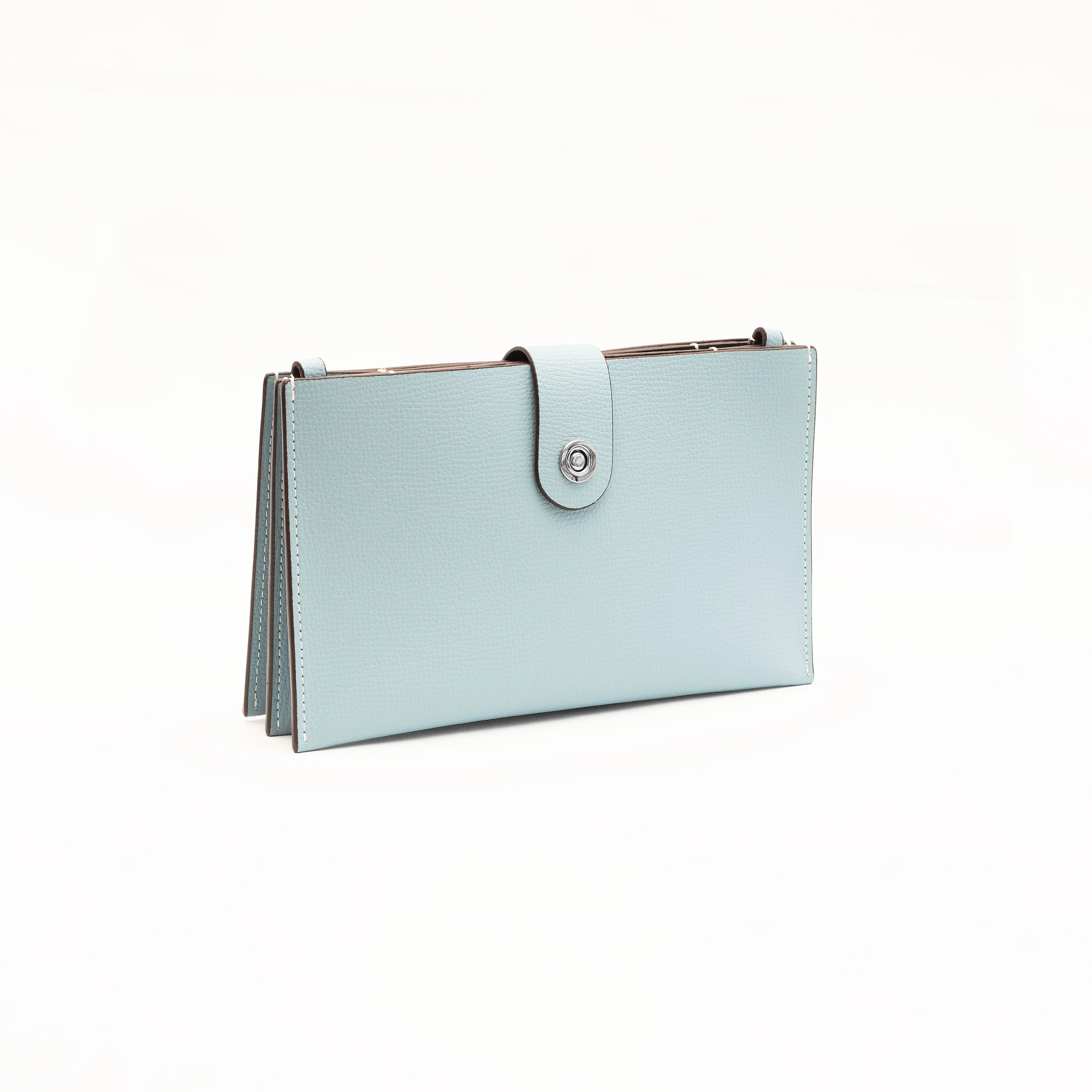 Harli leather clutch bag with handle