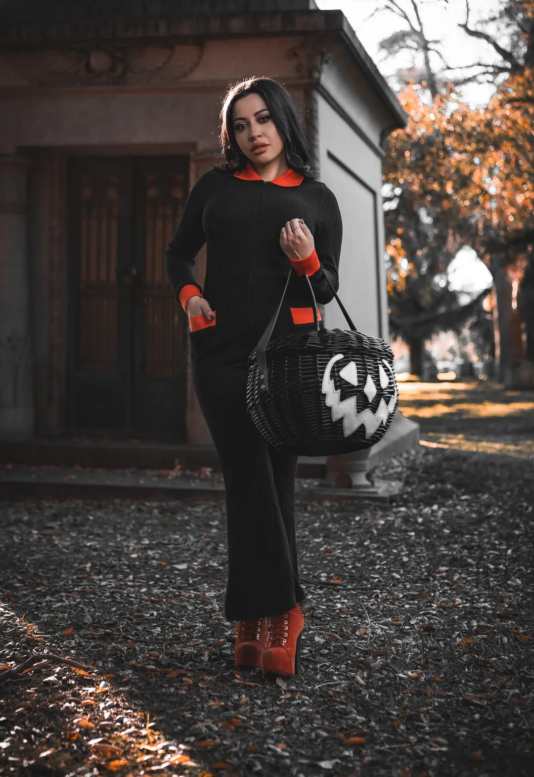 Haunted Hallows Picnic Basket (Black)