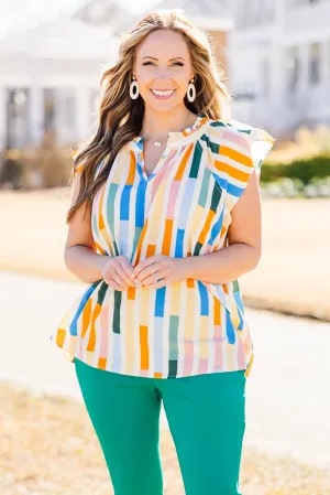 Having Spring Fever Top, Orange