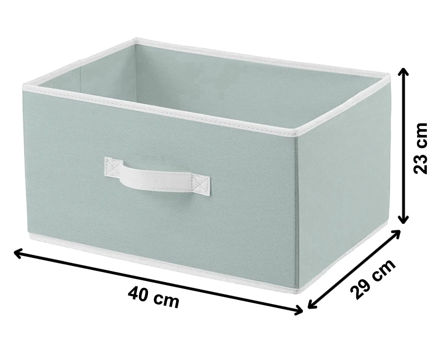 Heart Home Rectangular Flodable Storage Box|Drawer Storage and Cloth Organizer|Storage Box For Toys|Storage Box Gor Clothes|Pack of 4 (Grey)-HS40HEARTH23898