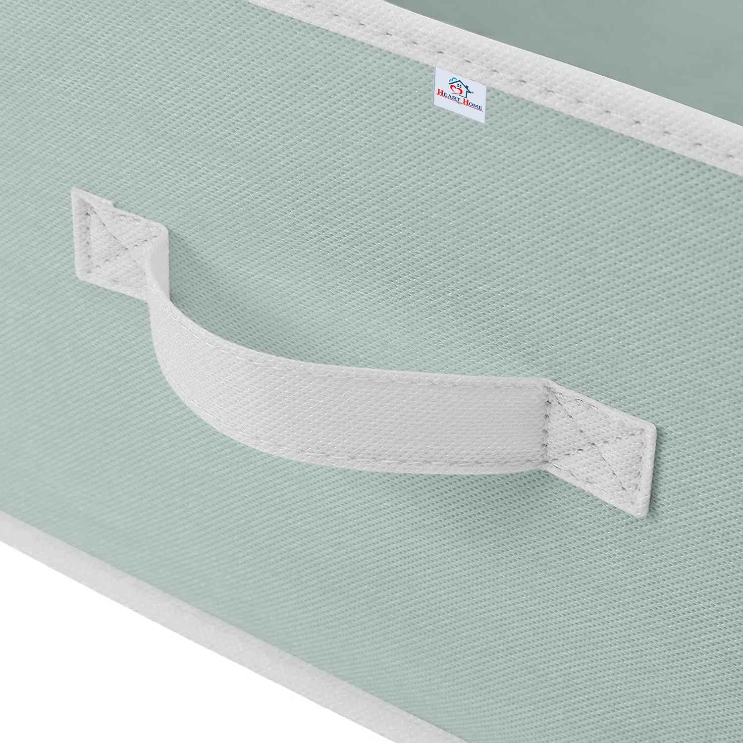 Heart Home Rectangular Flodable Storage Box|Drawer Storage and Cloth Organizer|Storage Box For Toys|Storage Box Gor Clothes|Pack of 4 (Grey)-HS40HEARTH23898