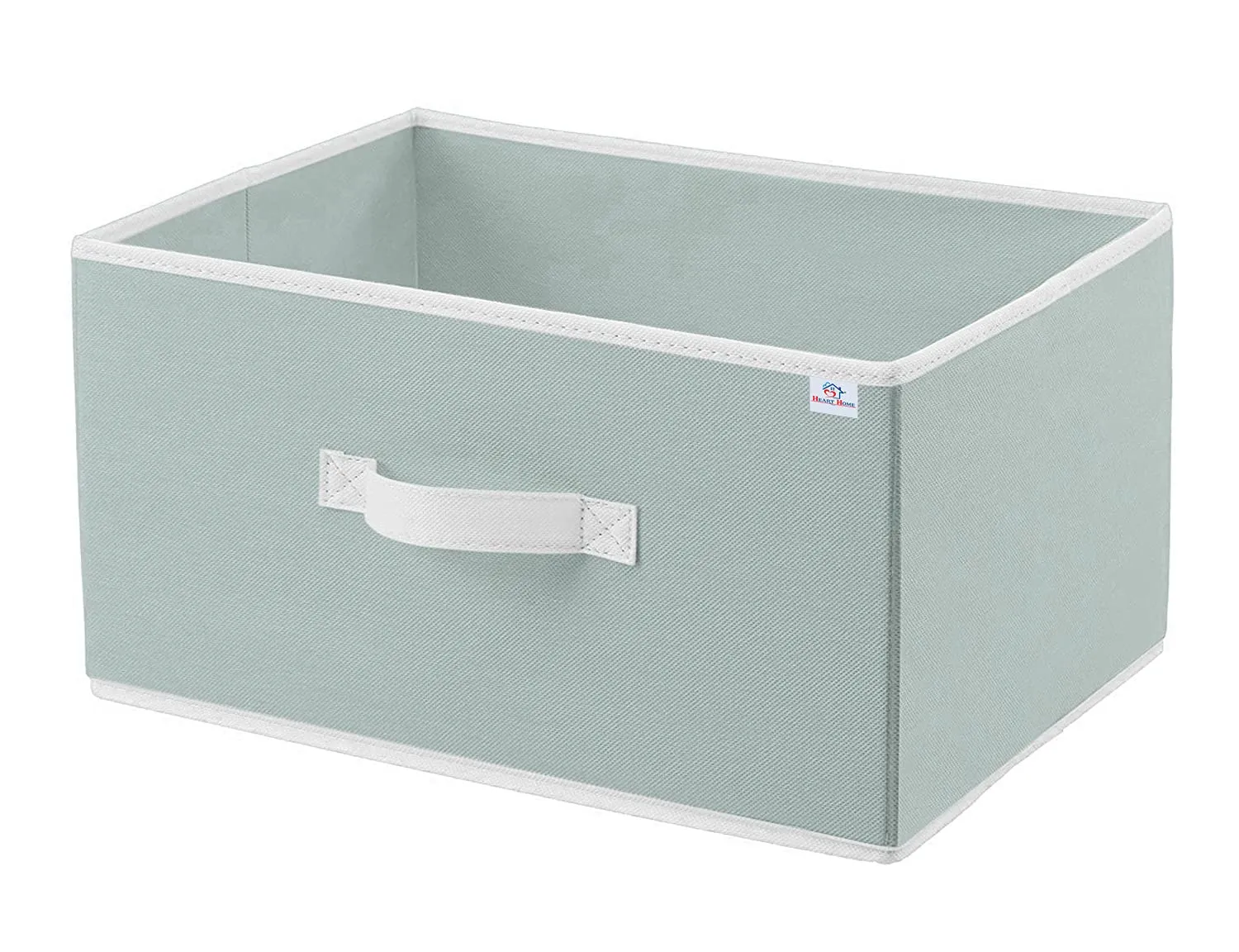 Heart Home Rectangular Flodable Storage Box|Drawer Storage and Cloth Organizer|Storage Box For Toys|Storage Box Gor Clothes|Pack of 4 (Grey)-HS40HEARTH23898