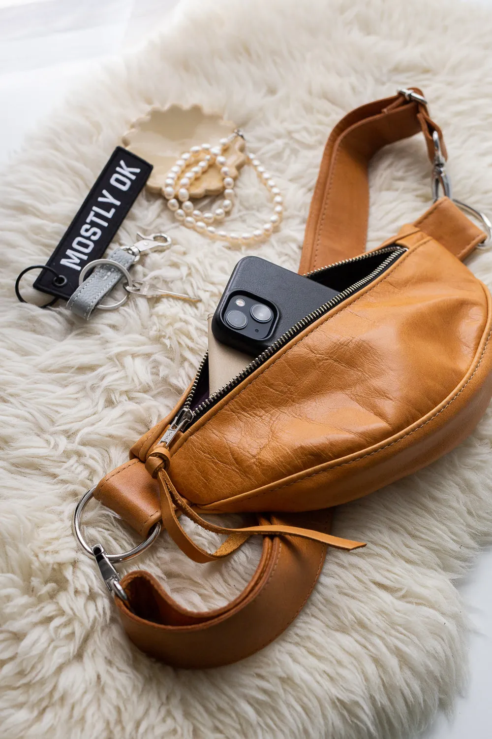 Honey Brown Leather Detachable Strap