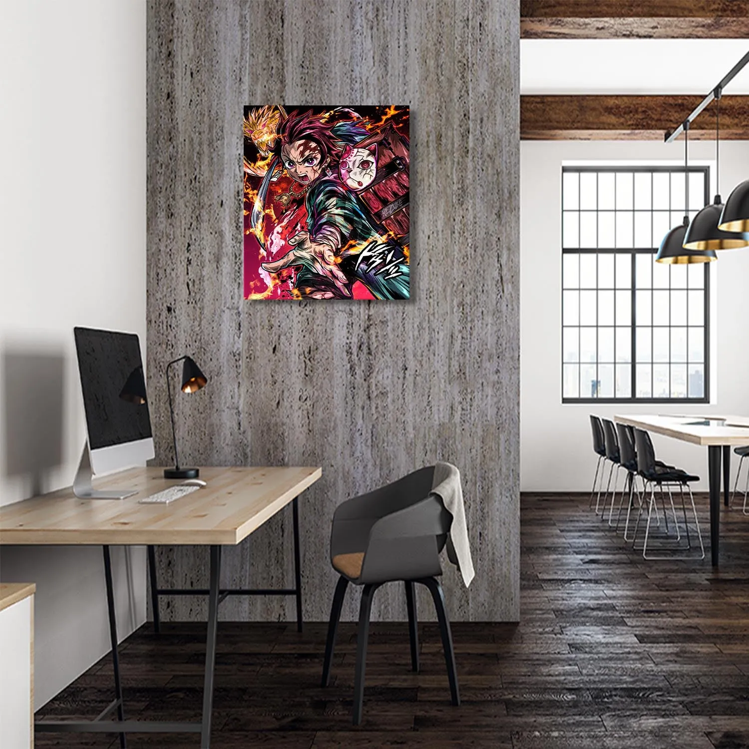 Hunter Fire Form Canvas Wall Art