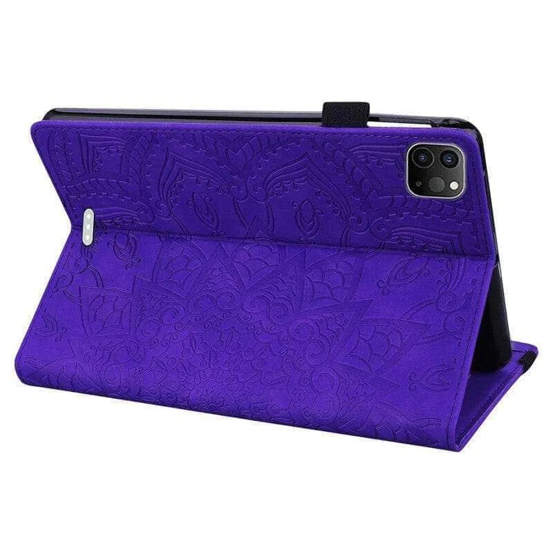 iPad Air 5 2022 Classic Flower Leather Cover